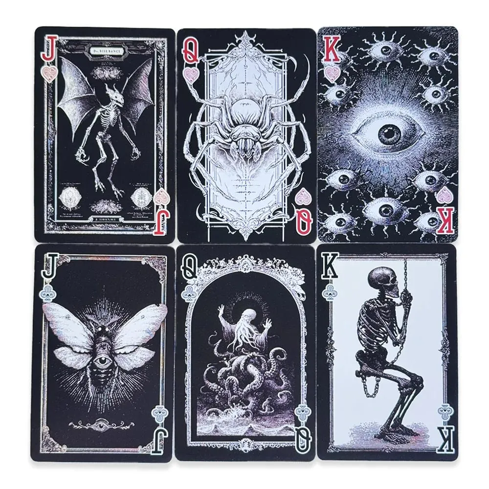 55pcs Mythos Playing Cards Strange Arrival Poker Gothic Horror Skull Octopus Board Game Card for Magic Tricks Collection Gift