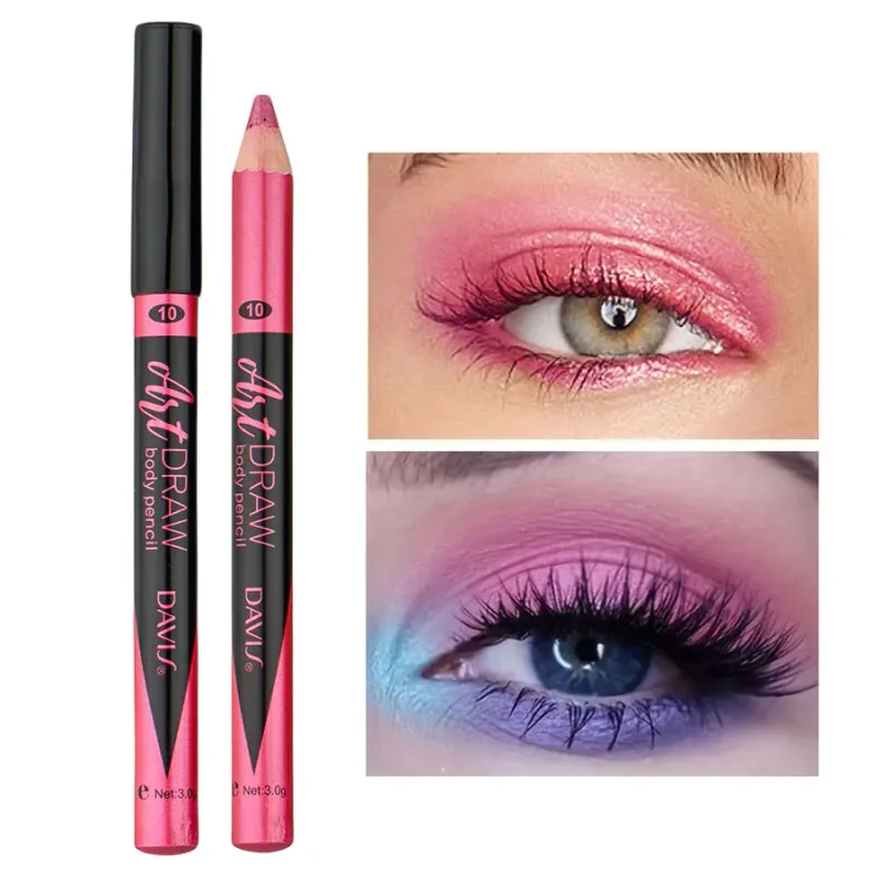 15 Farben Eyeliner Lip Liner Stift Schwarz Blau Mehrfarbig Metallic Perlmutt Glitzer Matt Finish Punk Smokey Style Augen Make-up Stift