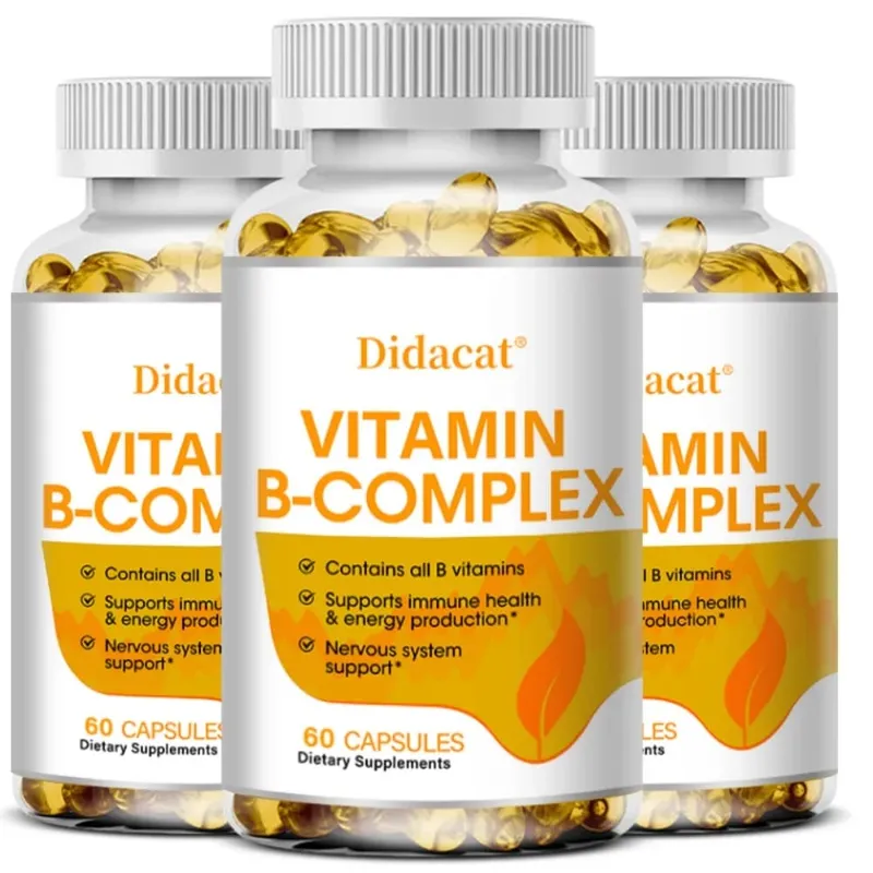 Vitamin B Complex - Contains All B Vitamins Supports Immune Health & Energy Production Nervous System Support