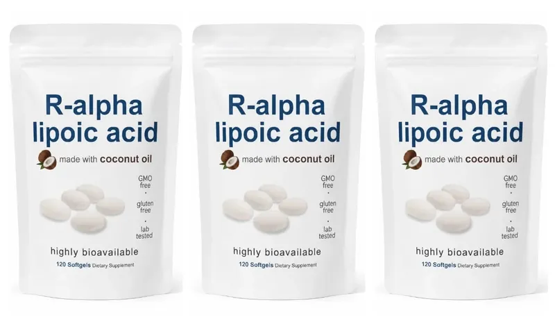 Alpha Lipoic Acid 600mg Softgels with MCT Oil Antioxidant Dietary Supplement Non GMO Gluten Free Soy Free 120 Softgels for Adult