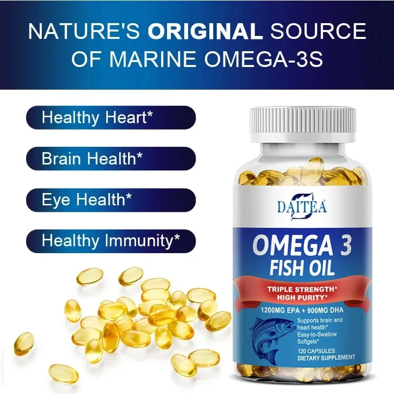 Dầu cá Daitea Triple Strength Omega 3 - Dầu cá bổ sung axit béo EPA & DHA Premium Wild Catch 30/60/120 Viên — image 5