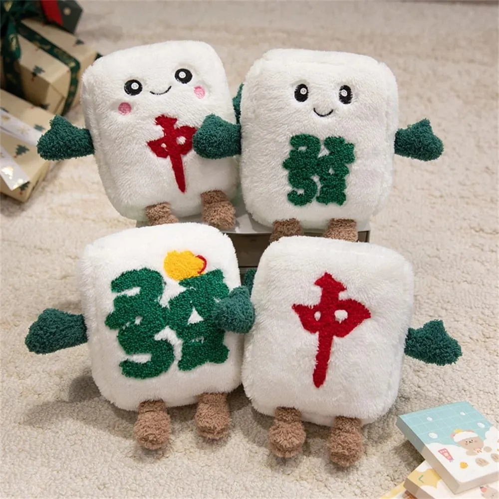 Funny China Mahjong Series Plush Toys Cozy Cotton Cartoon Throw Pillow Back Cushion Children Game Props Creative Home Decor