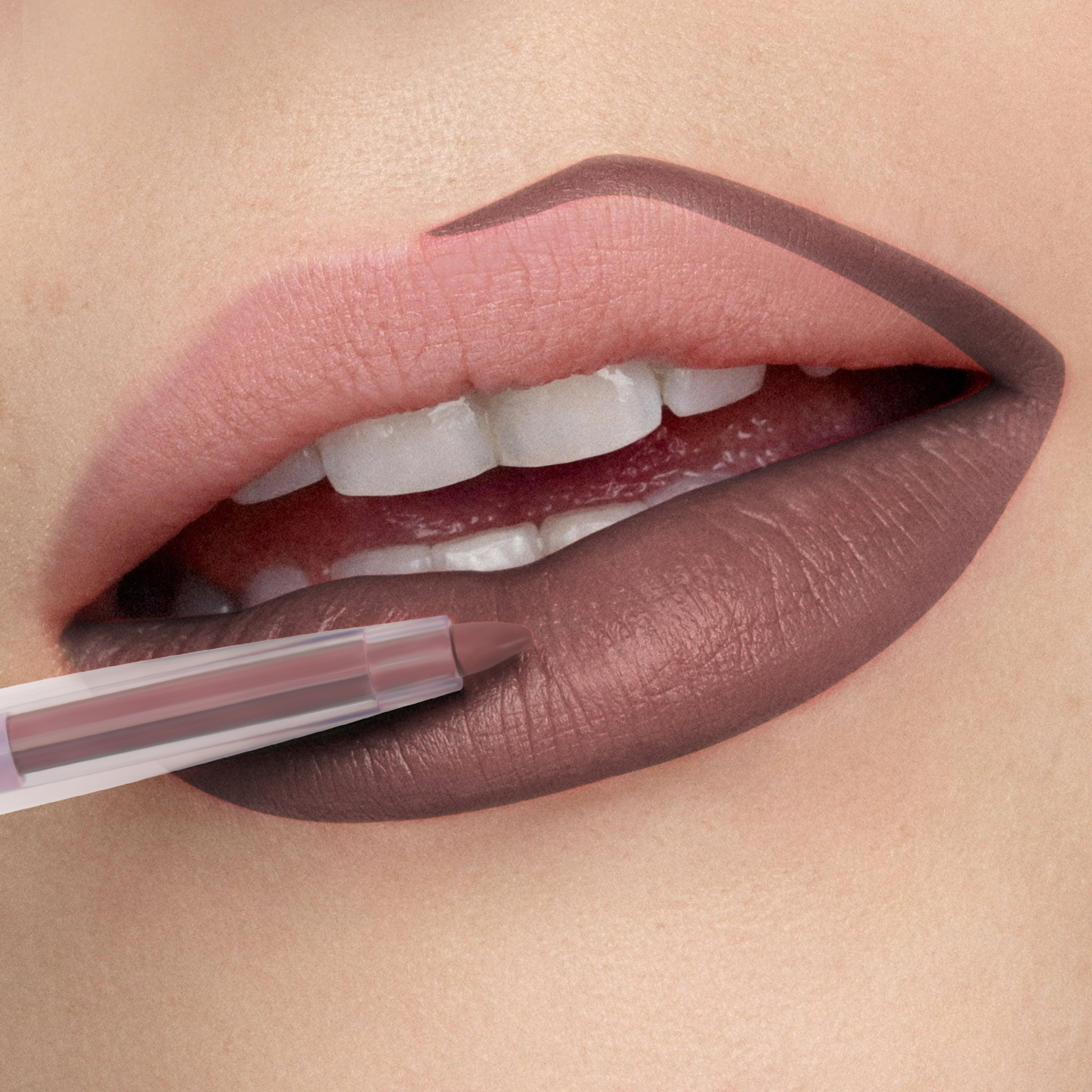 Matte Velvet Lip Liner Seksi Tahan Air Cair Lip Liner Tahan Lama Tanpa Tanda Kosmetik Rias Merah Telanjang