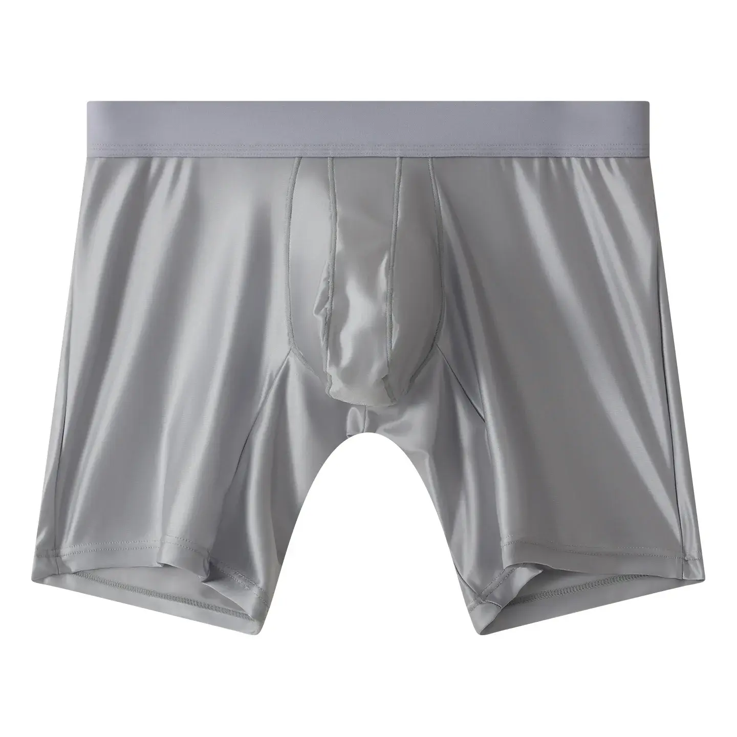 Seluar Dalam Lelaki Boxers Solid U Pouch Panties untuk Lelaki Extended Leg Boxer Shorts Homme Pinggang Tengah Sports Underpants Lelaki M-XXL