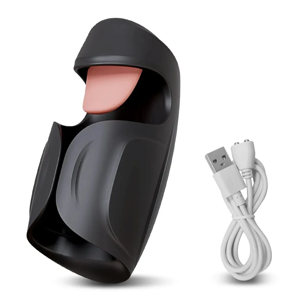 Men Penis Delay Trainer Male Masturbator Tongue Licking Glans Stimulater Delay Exerciser Vibrator Sex Toy for Men Adult Goods