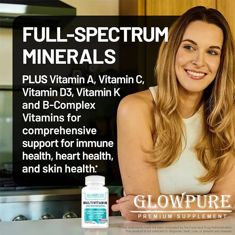 Multivitamin för kvinnor Ekologisk helmat & naturliga mineraler - B-komplex C-vitamin D3 K2 för stressimmunitet Hårhud och naglar