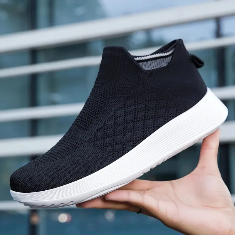 Men Running Walking Sock Shoes Fashion Casual Sneakers Breathable Thick Sole Sport shoes Lightweight Men Sneakers Casual Shoes