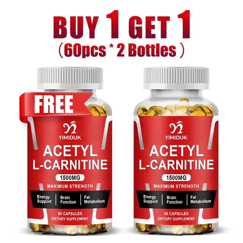 Buy 2 Get 2 Free! Pure Acetyl L-Carnitine Capsules Support Enhances Mental Clarity Mood & Learning Ability Cognitive Function