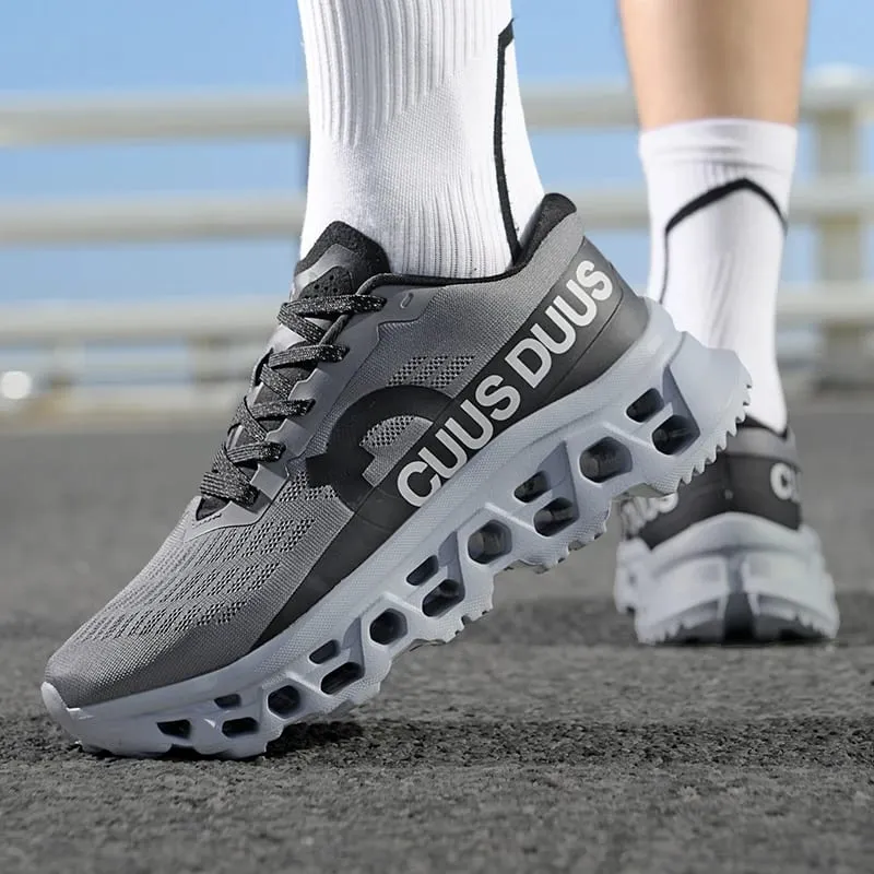Unisex Sneakers Fashion Lace Up Outdoor Running Anti Slip Cushioning Men Training Shoes 2026 Comfort Thick Soled Sports Shoes