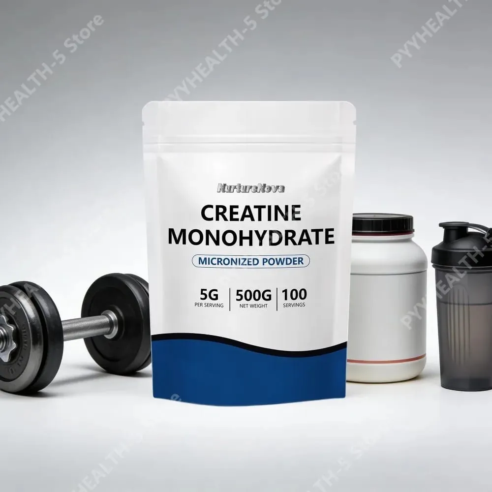 Creatine Monohydrate Powder Micronized 5g Per Serving 100 CT 500g Net Weight for Sports Nutrition Fitness Training Support