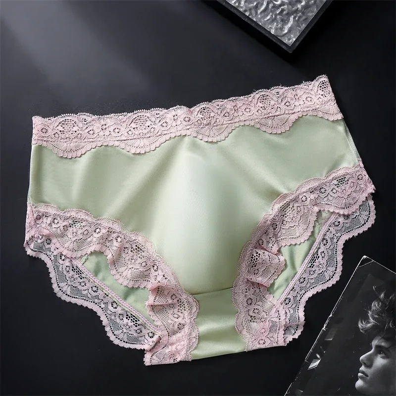 adults 18 plus Satin Sexy men's underwea lace 3D pocket cuecas masculino bow calzoncillos hombre elasticity sexys shopping tøy