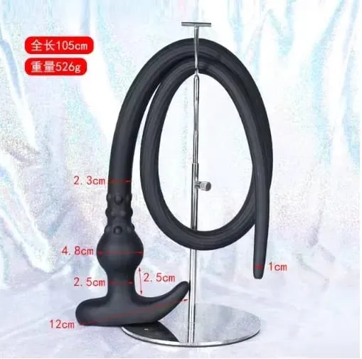 Super Long Anal Plug Whip Silicone Wearable Butt Plug Hollow Enema Vaginal Cleaning Dildos Deeper 18+ Adult Sex Toys for Couples