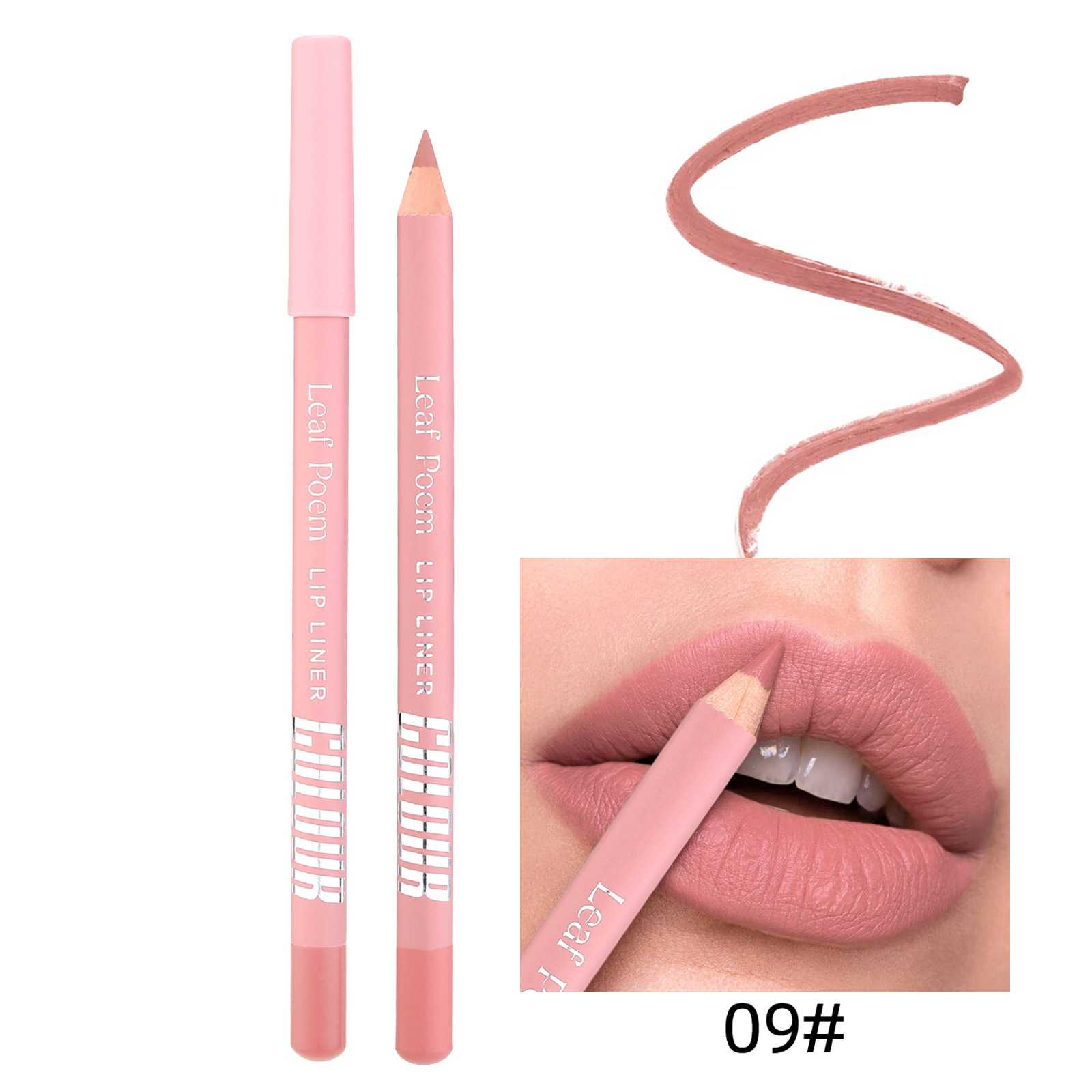 8 farver Vandtæt Lip Liner Pencil Langvarig Sexet Mørkerød Pink Mat Læbestift Blyant Naturlig Lipliner Pen Rød konturfarve