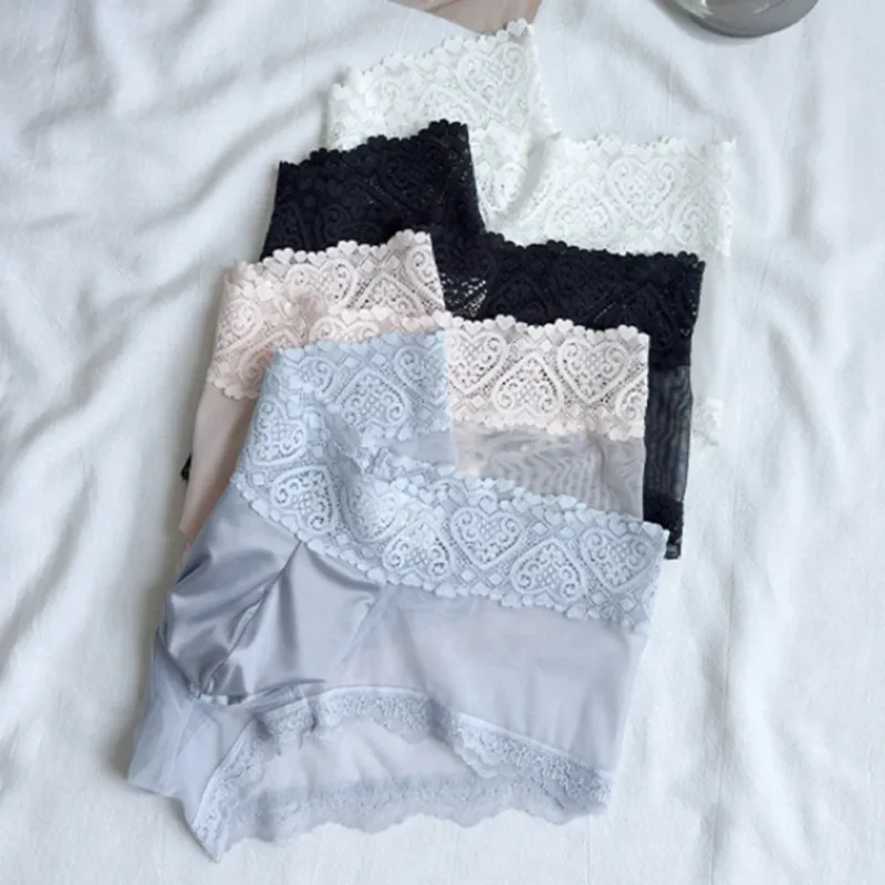Heren Ijs Zijde Kanten Rand Dunne Naadloze Slips Glanzend 3D Zakje Lichtgewicht Ondergoed Slipje Comfortabele Dagelijkse Lingerie