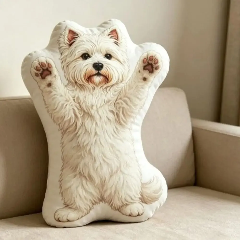 Dog Shaped Pillow Animal Throw Pillow Soft Plush Fabric Decorative Animal Pillow Shiba Dog Cushion Contoured Shape