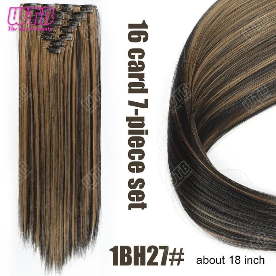 Clip In Hair Extension Synthetic Hair 12Inch 4 PCS Set Wavy Curly Hair Extension Synthetic Hairpieces Para sa Babaeng Babae Araw-araw na Paggamit