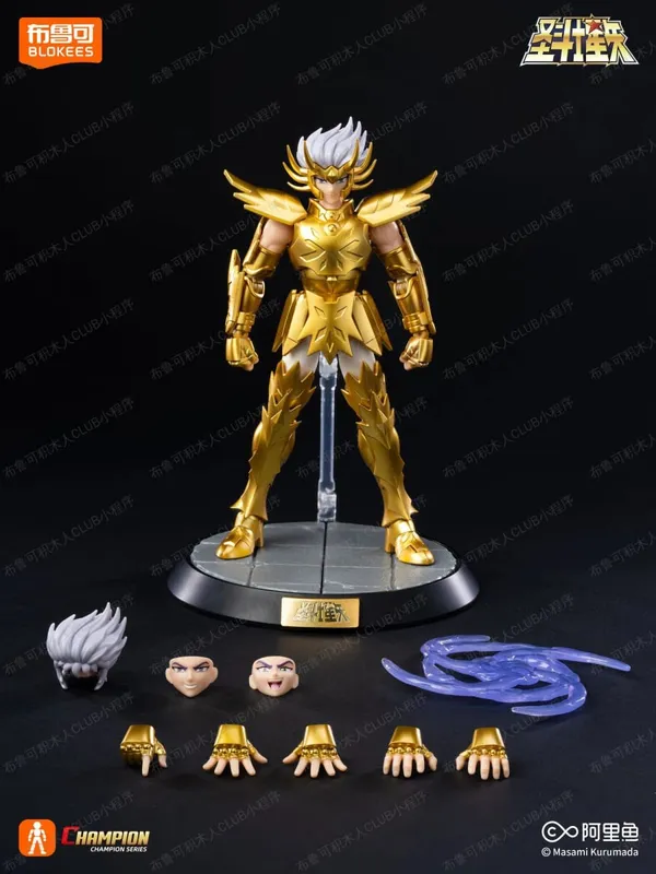 In Stock BLOKEES Saint Seiya CLASSIC CLASS Gold Saint Virgo Shaka Pisces Aphrodite Andromeda Cygnus EX Gold Assembled Model Toys