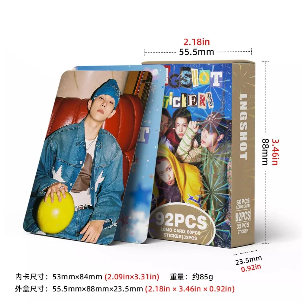 127pcs LNGSHOT New Album Photocards Stickers Kpop Merch Lomo Cards Set Fans Collection Cards Giftsi