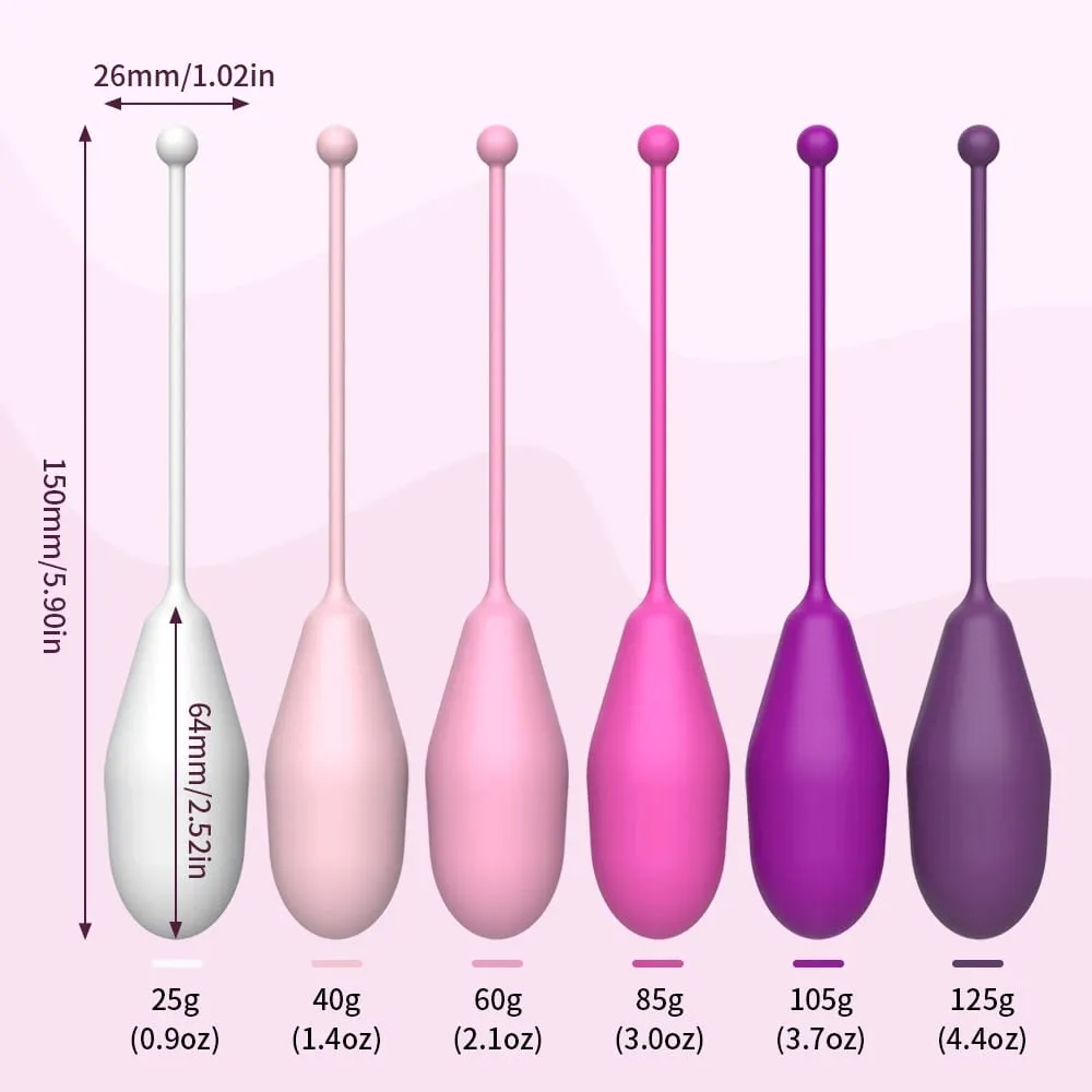 6 Set Safe Silicone Vaginal Tightening Balls Female Geisha Kegel Ball Tighten Ben Wa Vagina Muscle Trainer Sex Toy for Women