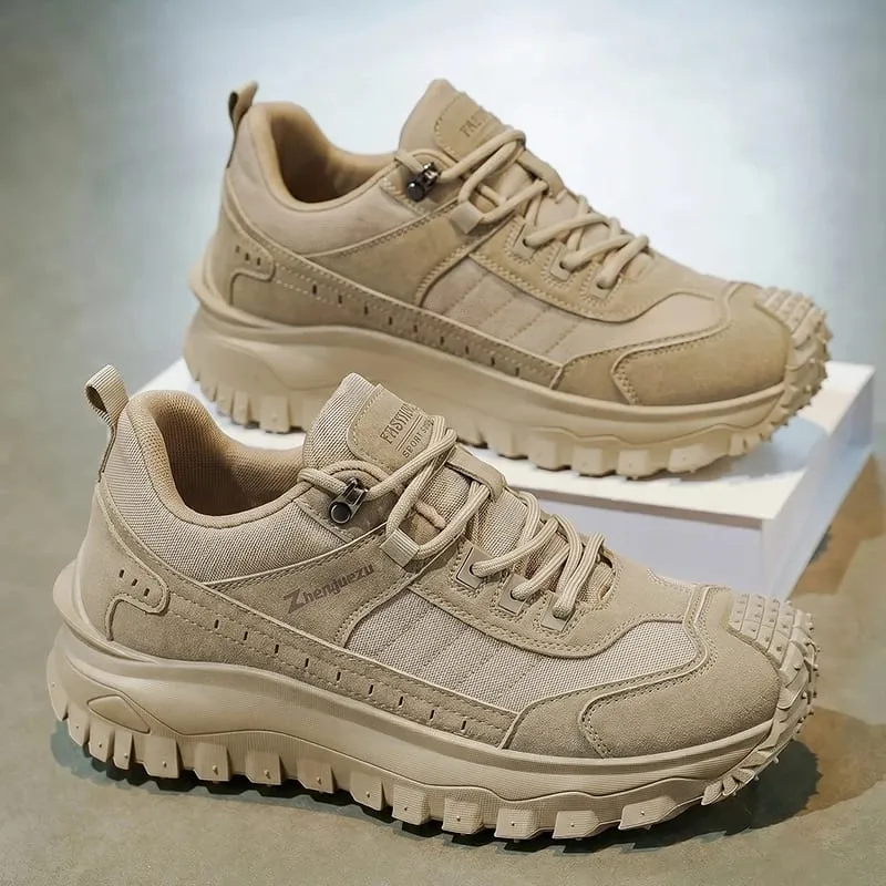 Autumn New High-Top Plus Size Casual Sports Shoes Outdoor Hiking Boots Comfortable Thick Sole Lightweight Casual Walking Shoes Suitable for All-Season Daily Outdoor Activities Walking And Travel Mountaineering Camping Gear