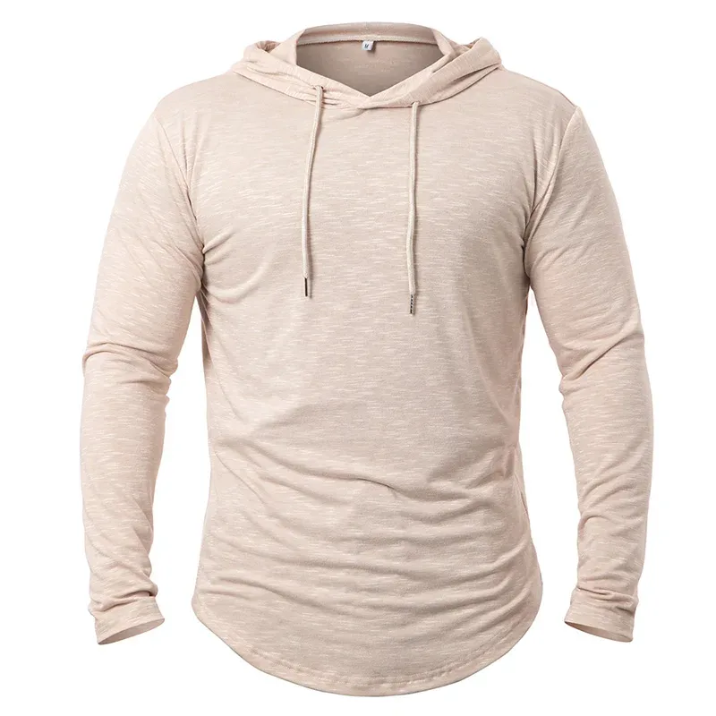 Sudaderas con capucha deportivas ligeras para hombre, camisa deportiva de manga larga con capucha, informal, para gimnasio, correr, basculador, sudadera