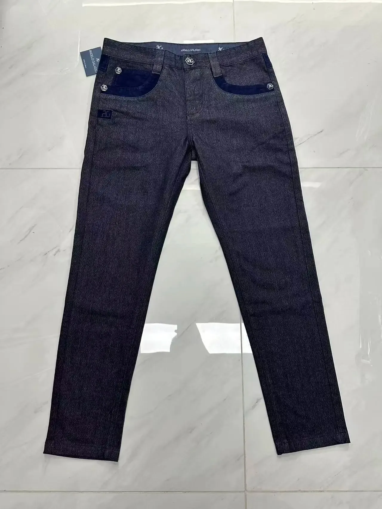 Jeans Cotton Thick Men 2027 new Embroidery elasticity Fashion zipper High quality comfortable Big size 34-42 long Pants