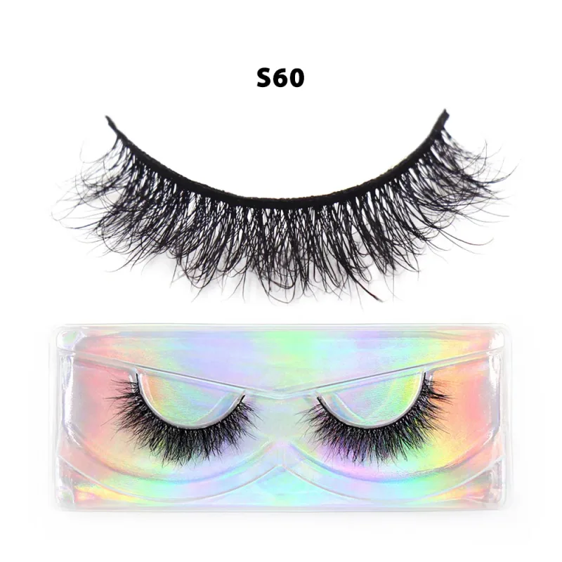 Short Natural 3D Mink Lashes Fluffy Wispy Fake Eyelashes Crisscross False Lashes Eyelash Extension Makeup