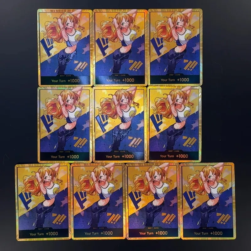 One Piece OPCG English Golden Holographic 3D Textured DON card Straw Hat Crew x Lakers DON card Anime Collectible Cards