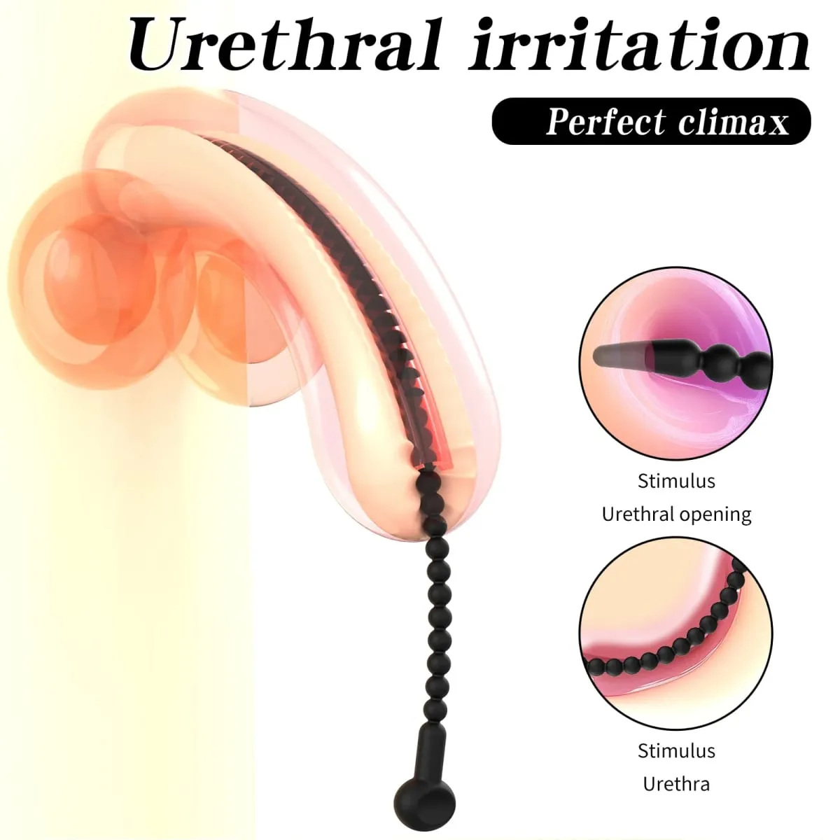Graduated Urethral Dilator Set – 7 Sizes Soft Silicone Penis Sounding Rod for Men Reusable Sound Trainer Adult Sex Toy