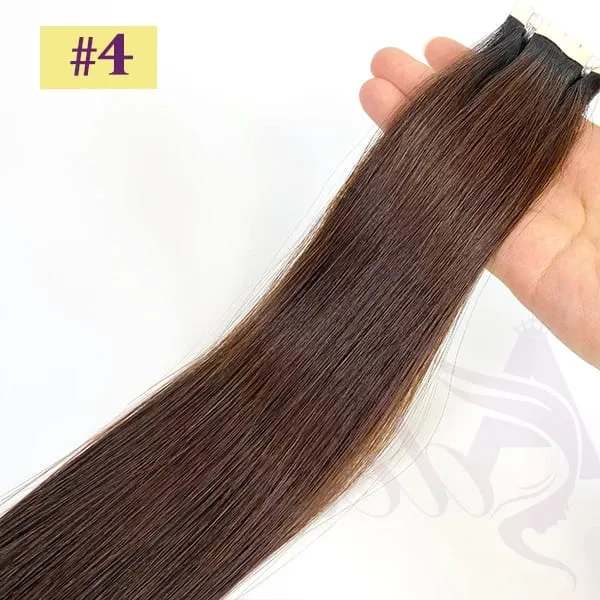 Mini Tape In Hair Extensions Really Human Hair Extensions Black Brown Blonde Invisible Tape In Straight 16"-26" For Salon