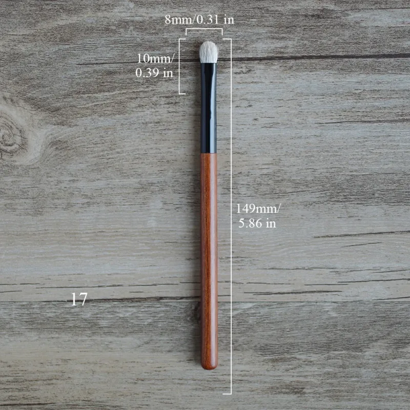 African Rosewood Handle Handmade Makeup Brushes 1pc Snow Fox Goat Hair Face Powder Blush Eye Shadow Brush Synthetic Makeup Brush