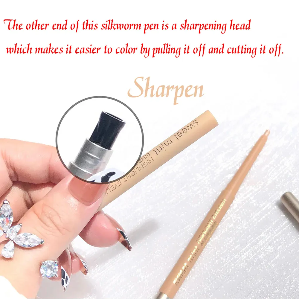 1/2pc Aegyo Sal Under Eye Highlight Pen Shimmer Pearl Eyeliner Pencil Natural Brightening Glitter Eye Shadow Crayon Makeup Stick