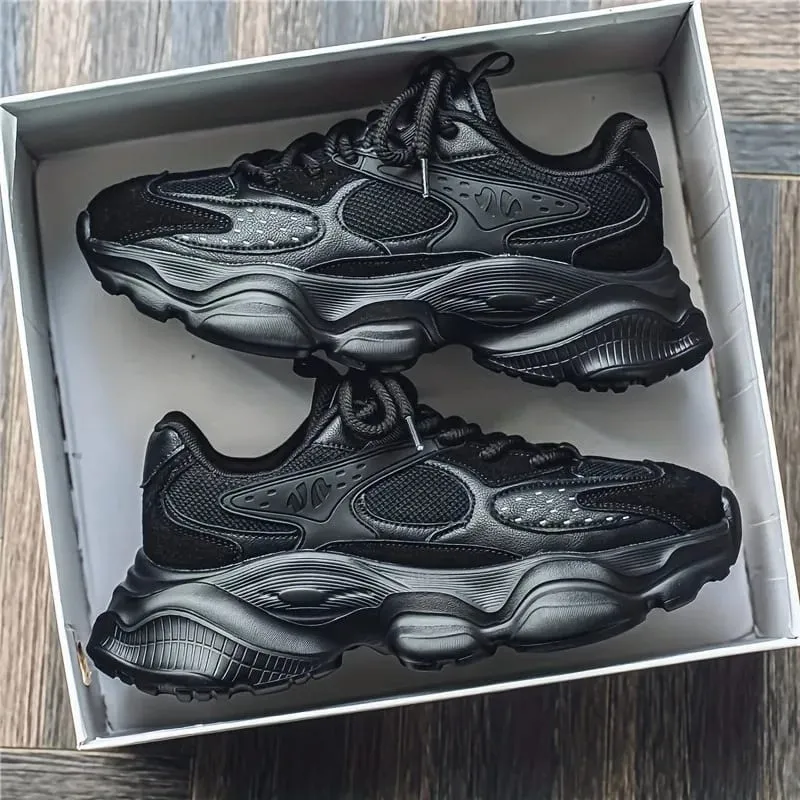 Spring and Autumn Trend Thick Soled Versatile Casual Shoes New Comfortable Dad Shoes for Men's Outdoor Travel