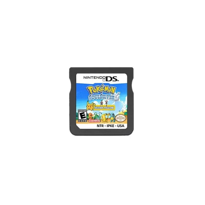 Anime Pokemon Series NDS Game Cartridge Video Game Console Moemon Silver Yellow KAIZO MoonBlack2 Hobby Collection Gifts Toys