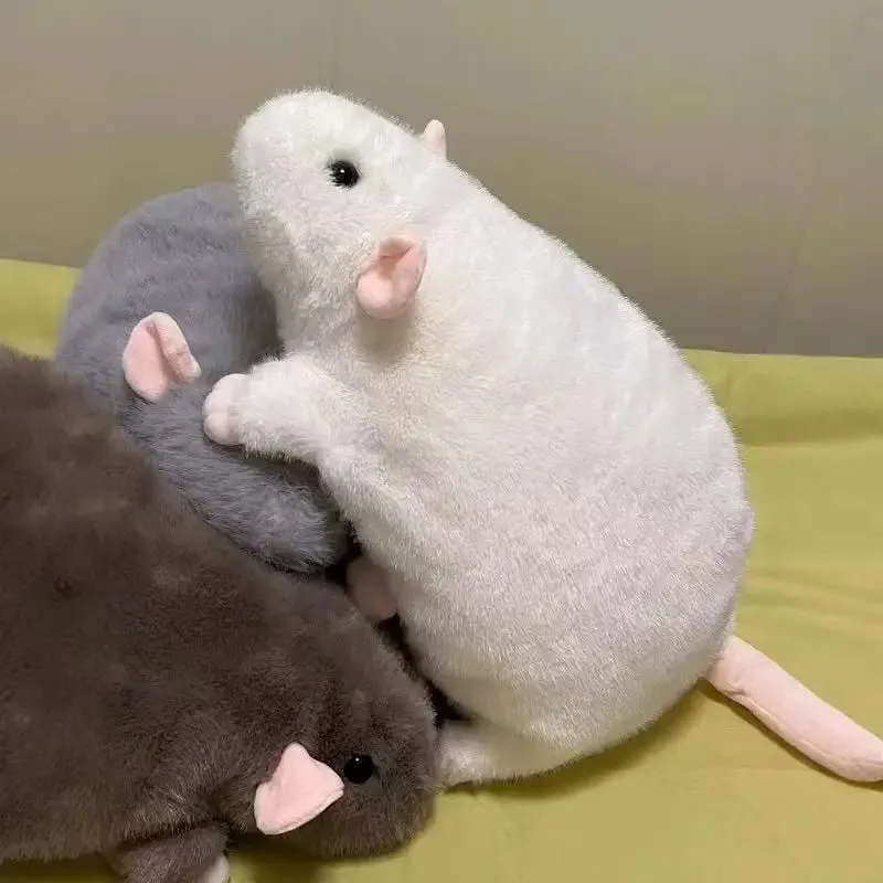 1Pcs 35/50/90cm Pillow Birthday Gift Cartoon Flower Branch Rat Soft Oversized Animal Figure Cute Simulation Big Mouse Plush Toy