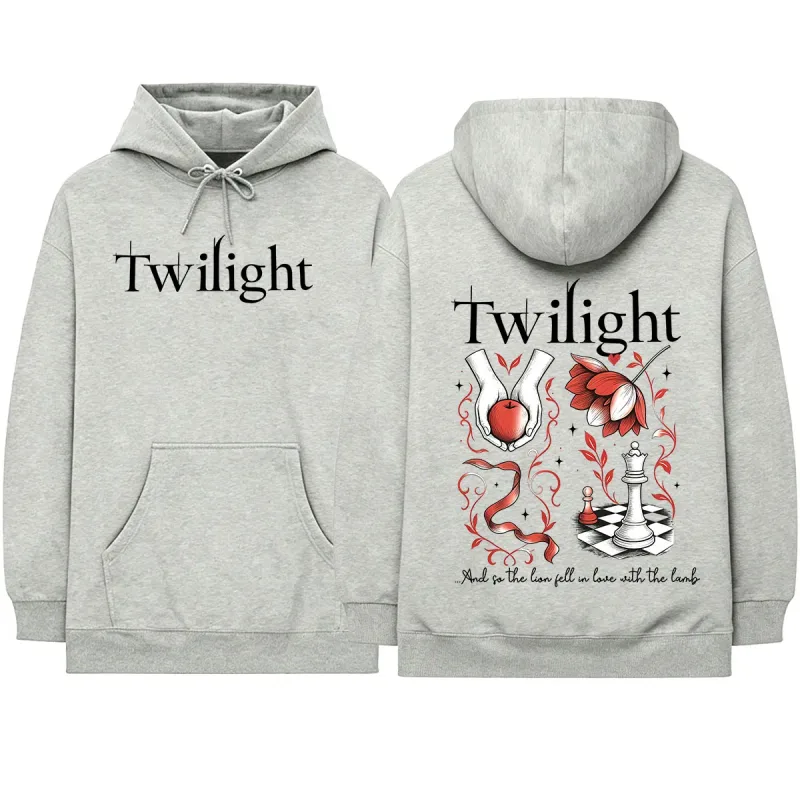 Twilight Inspired Vampire Wolves Romance City of Forks Hoodies The Lion Fell in Love with The Lamb Long Sleeves Sweatshirts