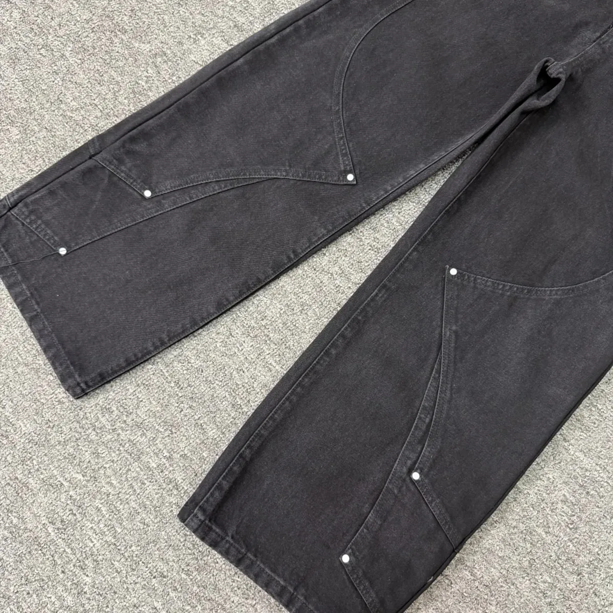 Streetwear Floral Embroidery Washed Baggy Jeans Pants for Men and Women Straight Casual Loose Denim Trousers Oversized