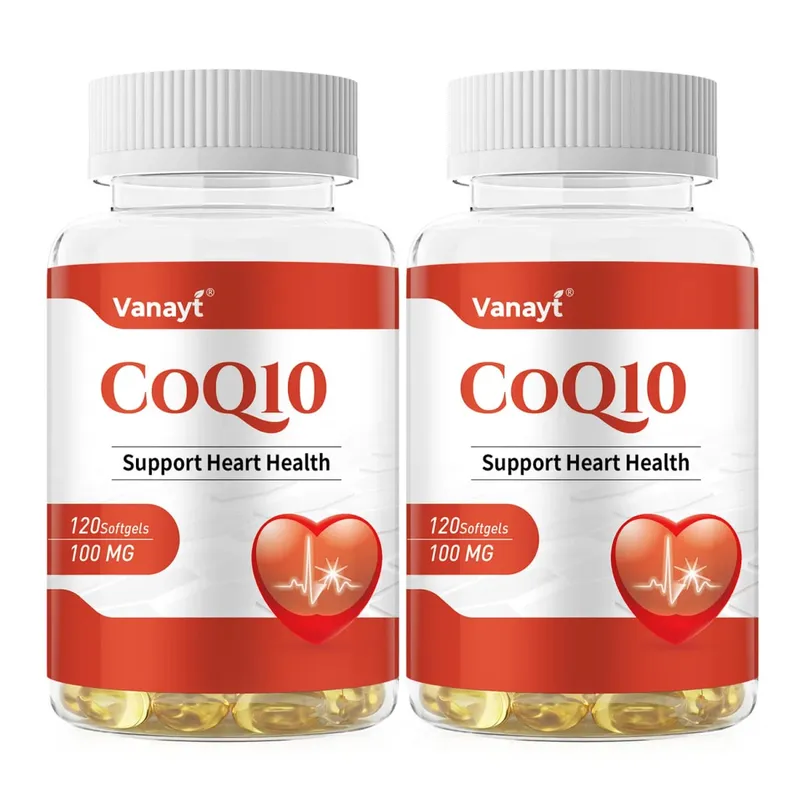 120pcs Coenzyme Q10 100mg Capsules Support Heart Cardiovascular Health Boost Energy Antioxidant Supplement