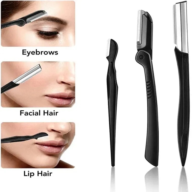 4/11/12 Pcs New Eyebrow Trimmer Set Scissors Tweezers Eyebrow Razor Scraping Eyebrow Comb Razor Eyebrow Clip Makeup Tools Sets