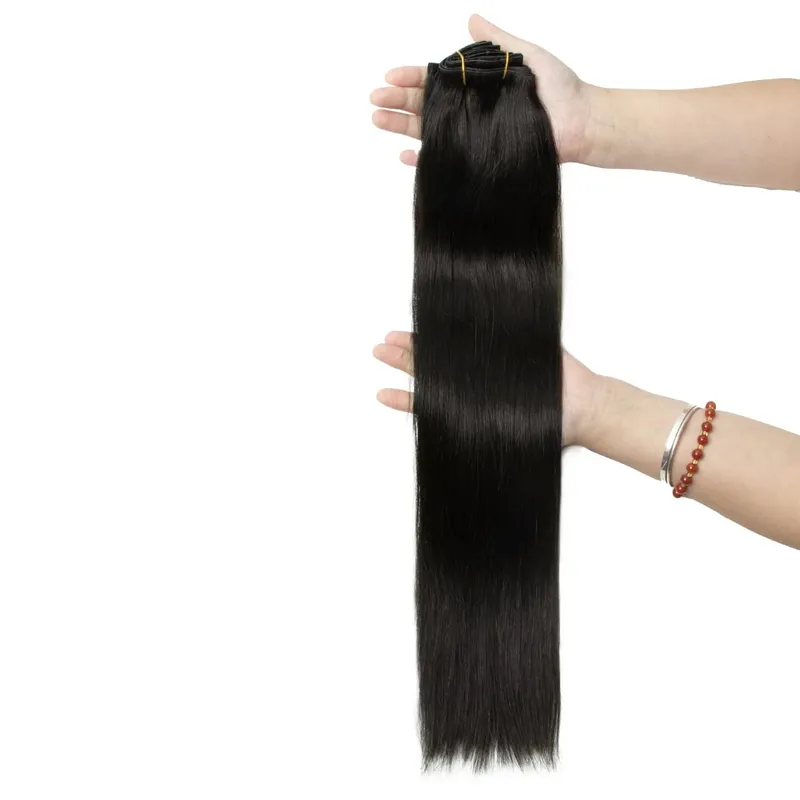 Extensiones con clip ligeras para mujer, juego de 7 Uds., cinta Invisible de PU, trama de cabello humano Natural de PU inyectado, 12-24 pulgadas, uso de longitud adicional