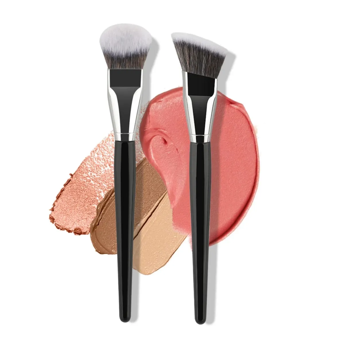 1/2pcs Soft Long Foundation Makeup Brush Suitable for Both Wet and Dry Use Delicate Makeup Tool