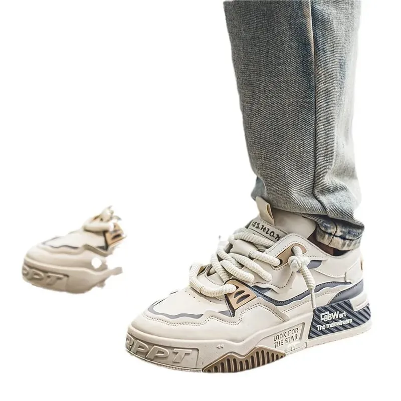 Men's Winter Thick Bottom Casual Flat Anti-Slip Teenage Sports Trendy Shoes Comfortable Breathable Rubber Sole Casual Sneakers