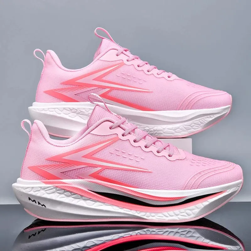 Running Shoes Men Carbon Board Marathon Sports Breathable Lightweight Women's Comfortable Athletic Nonskid Sneakers Casual NEW