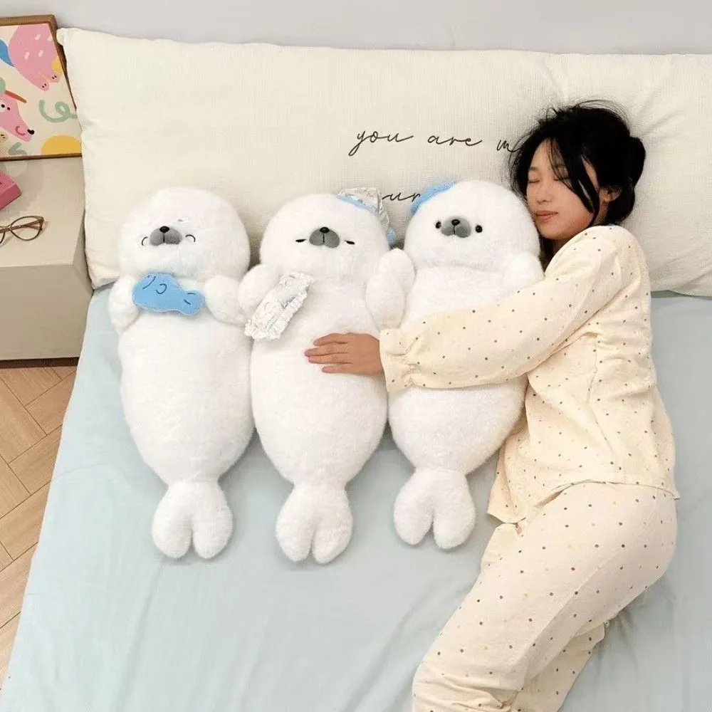 New 70cm Plush Toy Seal Otter Soothing Sleep Stuffed Toys Gift Soft Back Cushion Home Decor