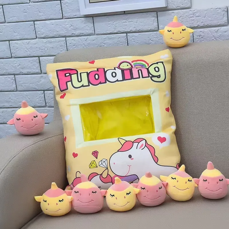 Cute Cartoon Snack Bag Plush Pillow Stuffed Doll Throw Cushion Trendy Internet Famous Snack Bag Plush Toy Soft Office Home De