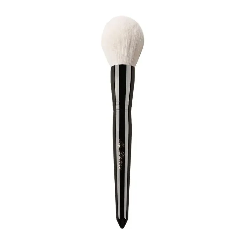 Las brochas de maquillaje originales de lujo naturales de punta larga de pelo de cabra con mango negro Kit de herramientas cosméticas para rubor en polvo resaltar sombra