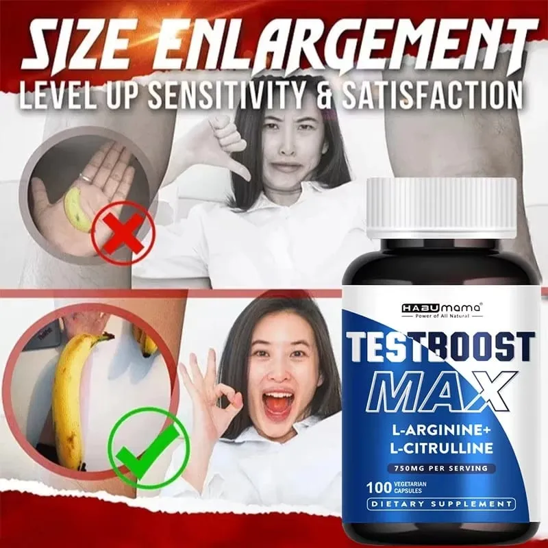 Arginine Pills Male Enhancing Supplement Muscle Builder Libido Enhancing Stamina 100% Pure Non-GMo