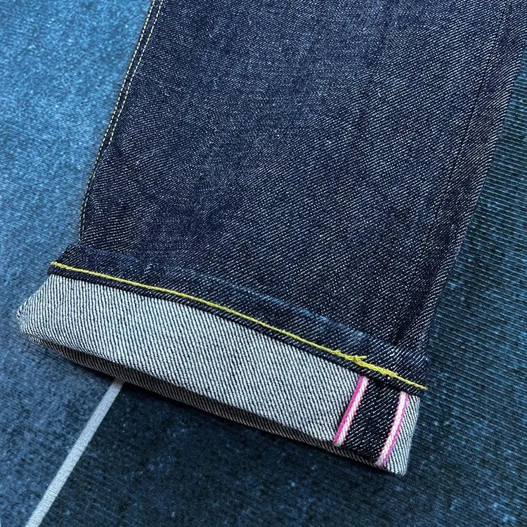16oz hoge kwaliteit roze Selvadge denim jeans voor mannen katoen gewassen broek rauwe blauwe Amerikaanse vintage harde dikke rechte broek