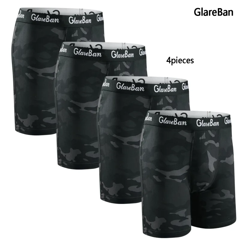 4pcs Set Mid-Long Boxer Shorts Men's Underwear Male Underpants for Men Homme Boxershorts Slips Soft Panties Brand Sexy