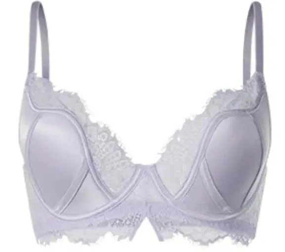 Satin Lace Push Up Bra Women Sexy Thin Breathable Minimizer Full Coverage Anti Sagging Wireless Lift Lingerie 32-38AB